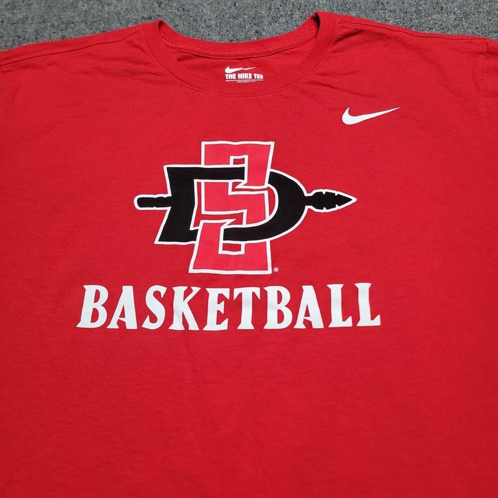 Nike SDSU Aztecs Shirt Mens 3XL XXXL Red Athletic Cut Basketball Short Sleeve